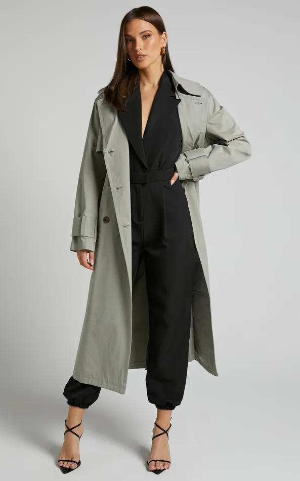 Showpo Coco Jumpsuit 8211 Collared Short Sleeve Straight Leg Jumpsuit In Black Women Curve Clothes