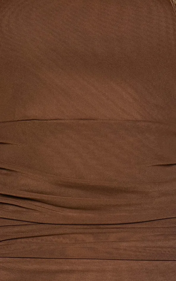 Showpo Coming For You Midi Dress 8211 Mesh Dress In Espresso Women Dresses