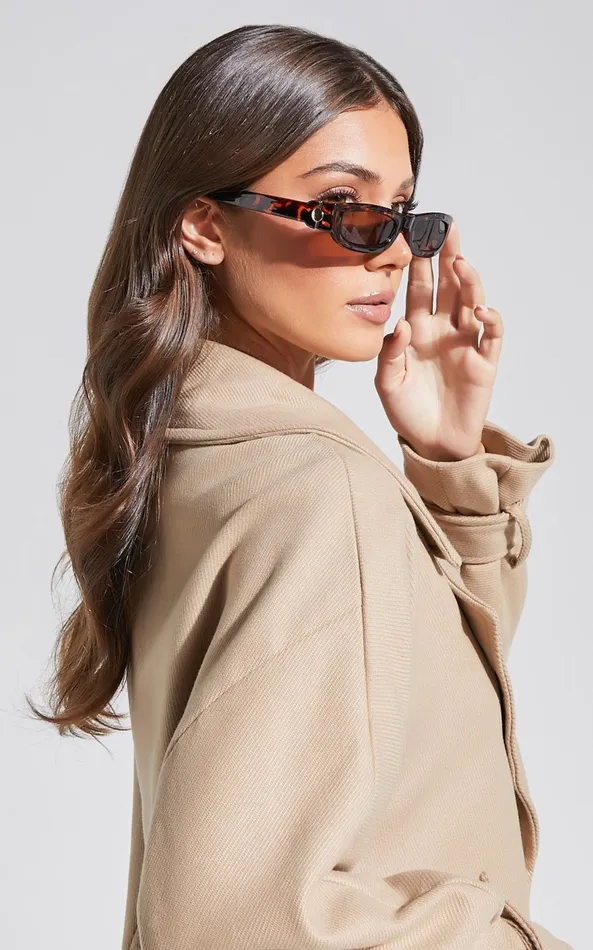 Showpo Connor Sunglasses 8211 Thin Rectangle Sunglasses In Tort Women Sunglasses Showpo Connor Sunglasses 8211 Thin Rectangle Sunglasses In Tort Women Sunglasses