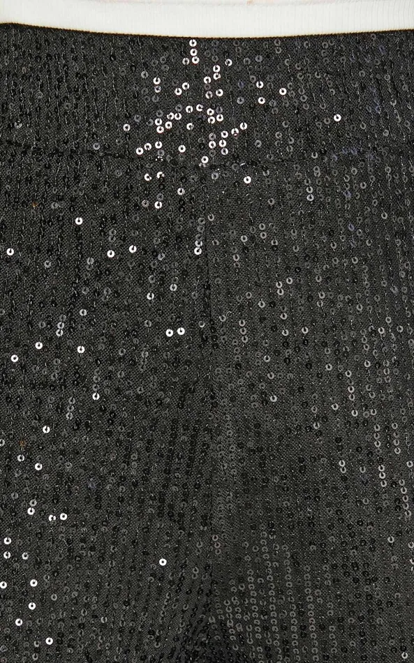 Showpo Corey Pants 8211 Sequin Leggings In Black Women Pants