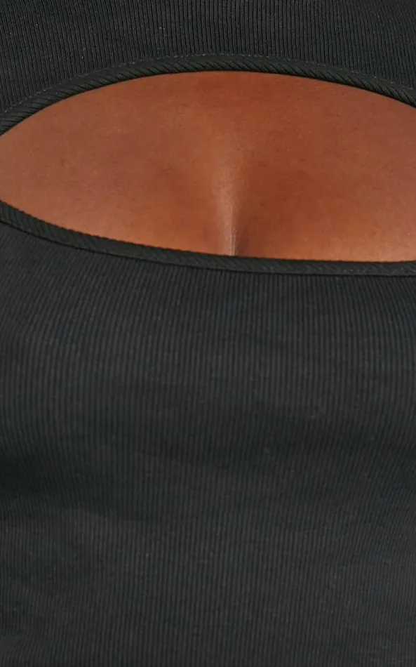 Showpo Cynlee Bodysuit 8211 Cut Out Long Sleeve Bodysuit In Black Women Tops