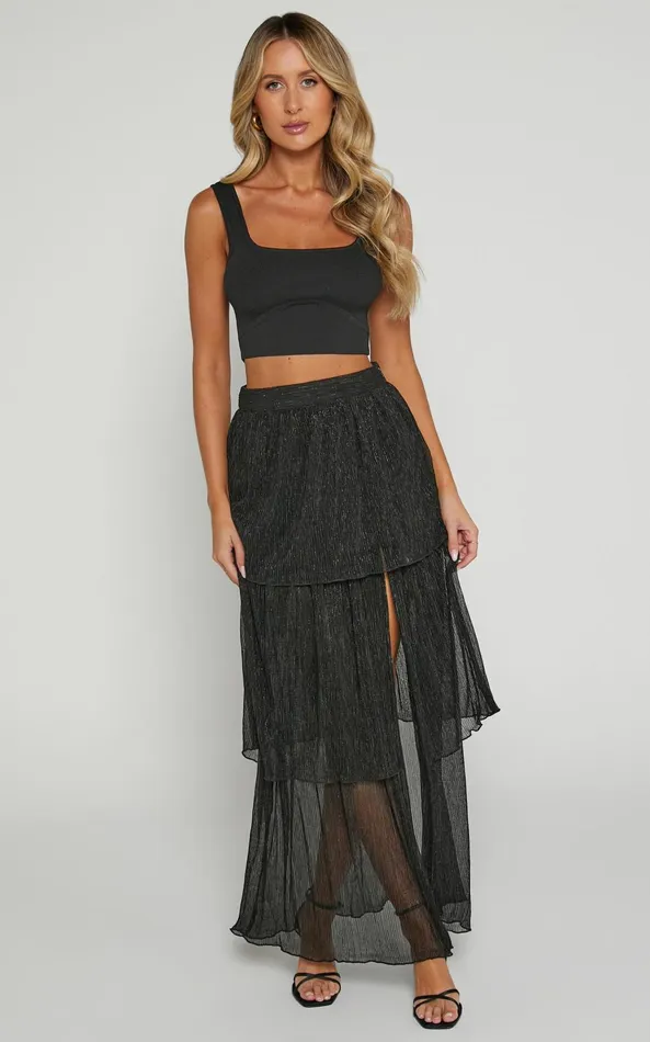 Showpo Daisy Maxi Skirt 8211 High Waisted Thigh Split Skirt In Black Women Skirts Showpo Daisy Maxi Skirt 8211 High Waisted Thigh Split Skirt In Black Women Skirts