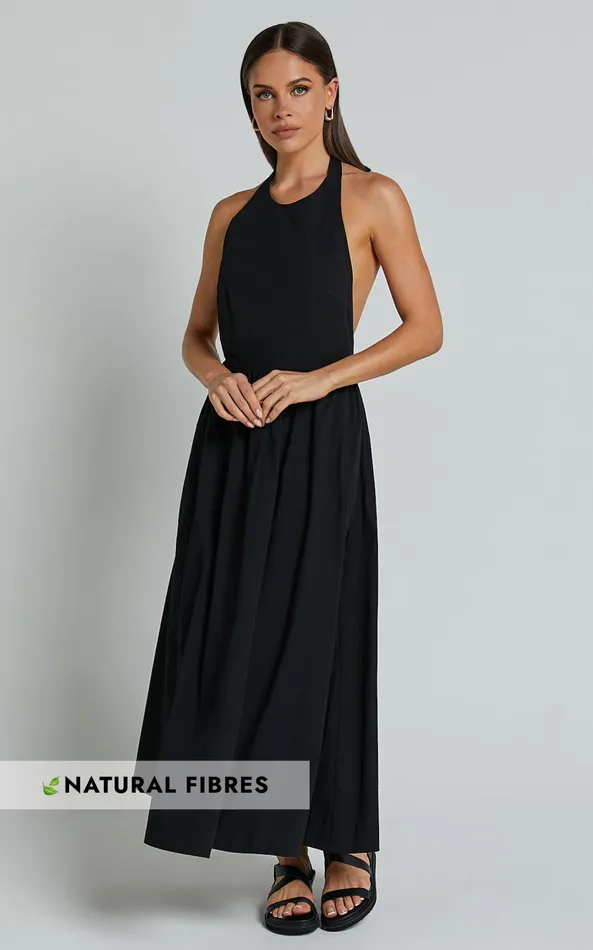 Showpo Dana Midi Dress 8211 Halter Neck Open Back Dress In Black Women Dresses Showpo Dana Midi Dress 8211 Halter Neck Open Back Dress In Black Women Dresses
