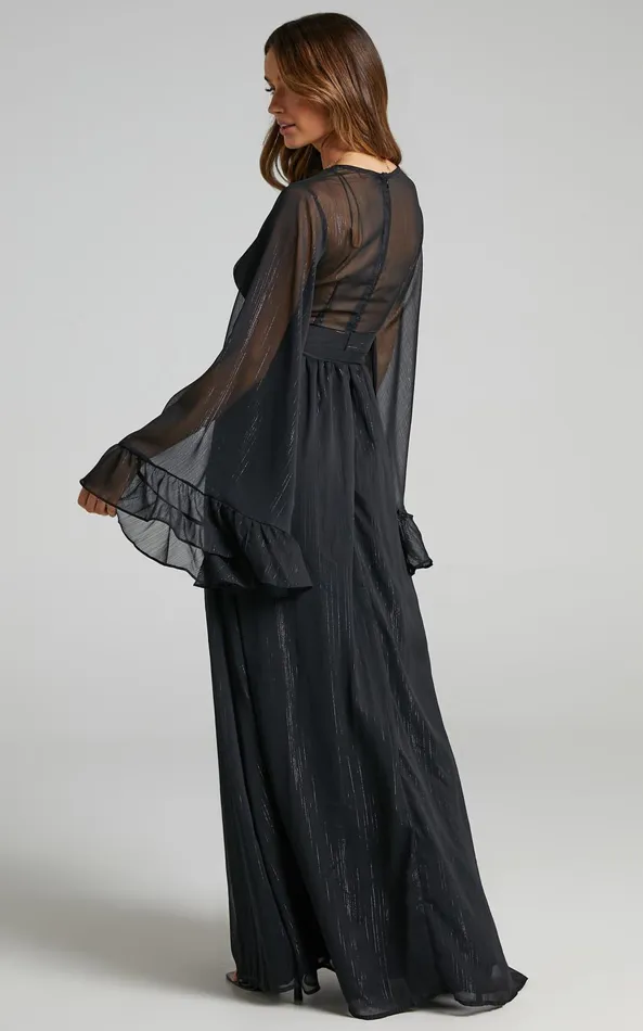 Showpo Dangerous Woman Maxi Dress 8211 Plunge Thigh Split Dress In Black Women Dresses