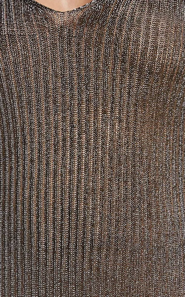 Showpo Daphie Maxi Dress 8211 Metallic Knitted Dress With Cami Slip Lining In Gold Women Dresses