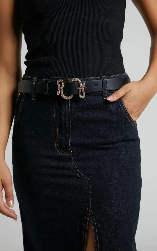 Showpo Dhivine Belt In Black Women Belts