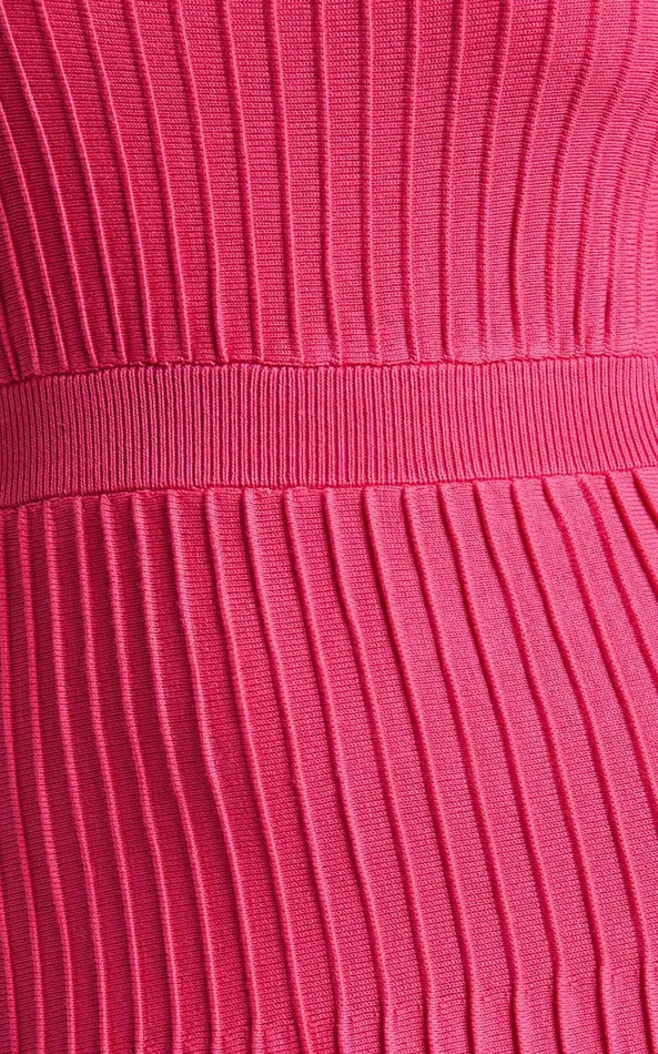 Showpo Donissa Midi Dress 8211 Panelled Knit Dress In Hot Pink Women Dresses