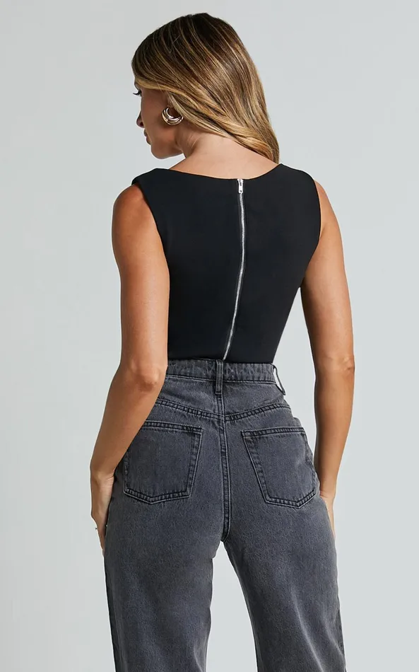 Showpo Donna Top 8211 Cowl Neck Corset Top In Black Women Tops