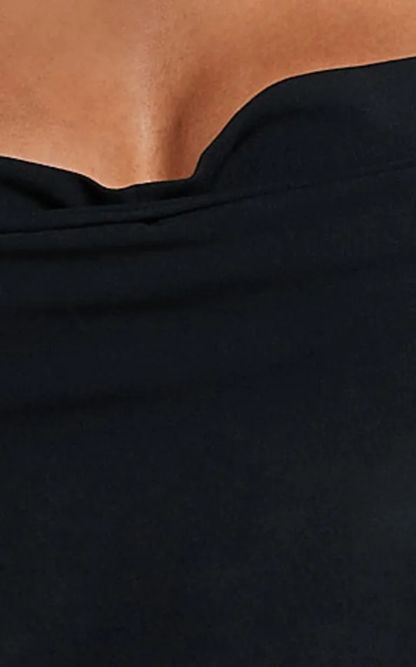 Showpo Donna Top 8211 Cowl Neck Corset Top In Black Women Tops