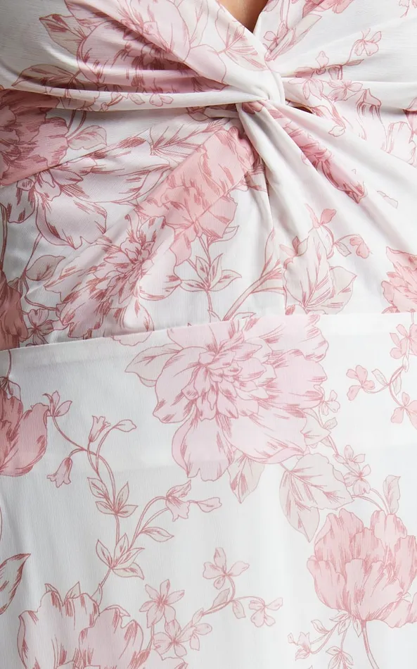 Showpo Ebielle Midi Dress 8211 Tie Up Back Slip Dress In Pastel Spring Floral Women Dresses