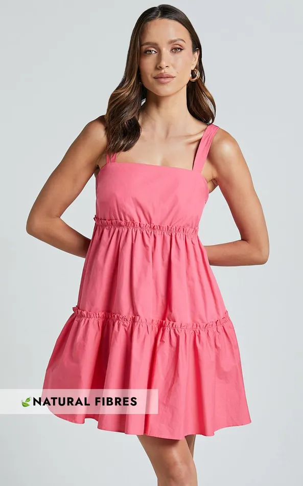 Showpo Eliana Mini Dress 8211 Square Neck Tiered Smock Dress In Berry Women Dresses Showpo Eliana Mini Dress 8211 Square Neck Tiered Smock Dress In Berry Women Dresses