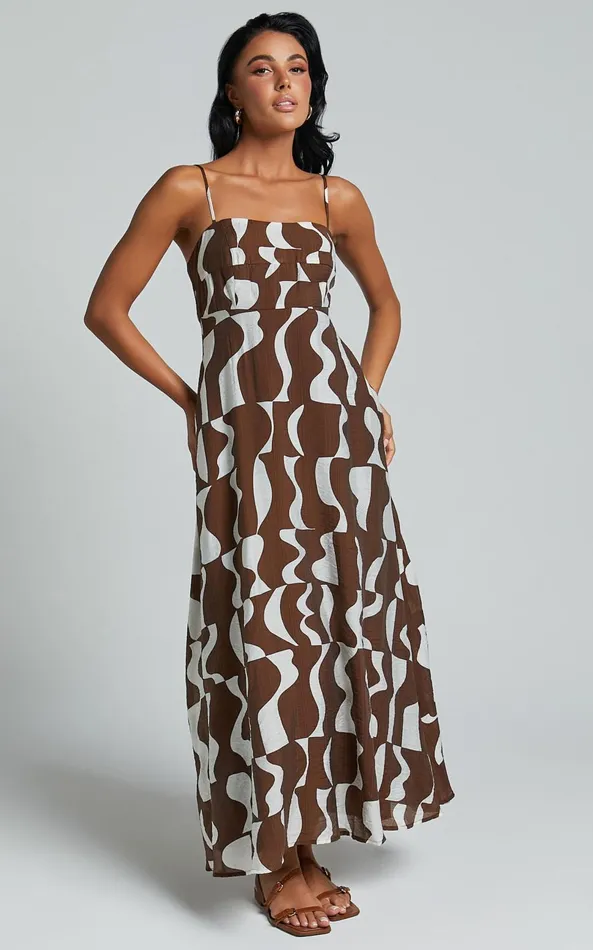 Showpo Elisabetta Midi Dress 8211 Empire Waist A Line Dress In Chocolate Mono Wave Women Dresses Showpo Elisabetta Midi Dress 8211 Empire Waist A Line Dress In Chocolate Mono Wave Women Dresses