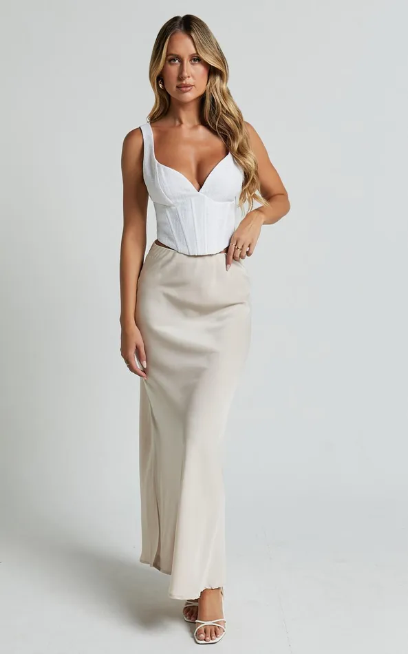 Showpo Ellise Top 8211 Plunge Sweetheart Neck Tweed Corset Top In White Women Tops