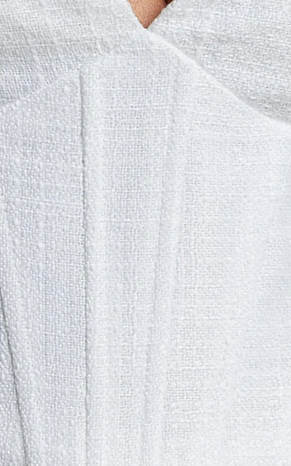 Showpo Ellise Top 8211 Plunge Sweetheart Neck Tweed Corset Top In White Women Tops