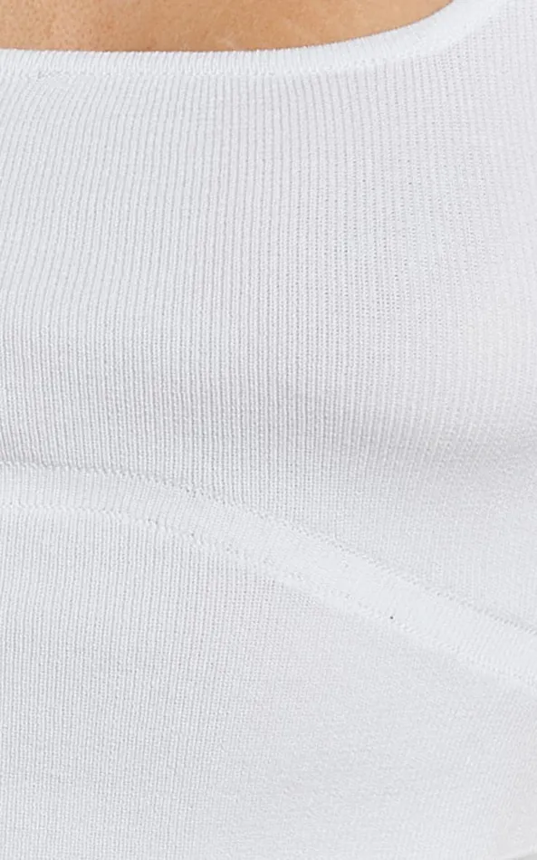 Showpo Emlei Top 8211 Square Neck Cropped Knit Top In White Women Basics