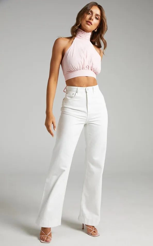 Showpo Emman Jeans 8211 High Waisted Cotton Wide Leg Denim Jeans In Ecru Women Curve Clothes Showpo Emman Jeans 8211 High Waisted Cotton Wide Leg Denim Jeans In Ecru Women Curve Clothes