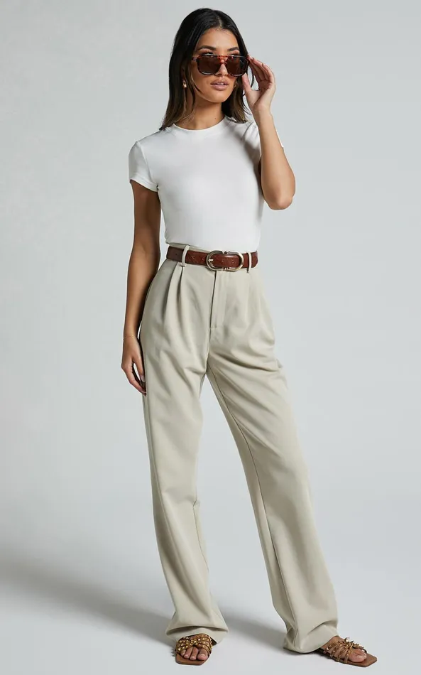 Showpo Estrella Top 8211 Crew Neck Short Sleeve Shirt In White Women Basics