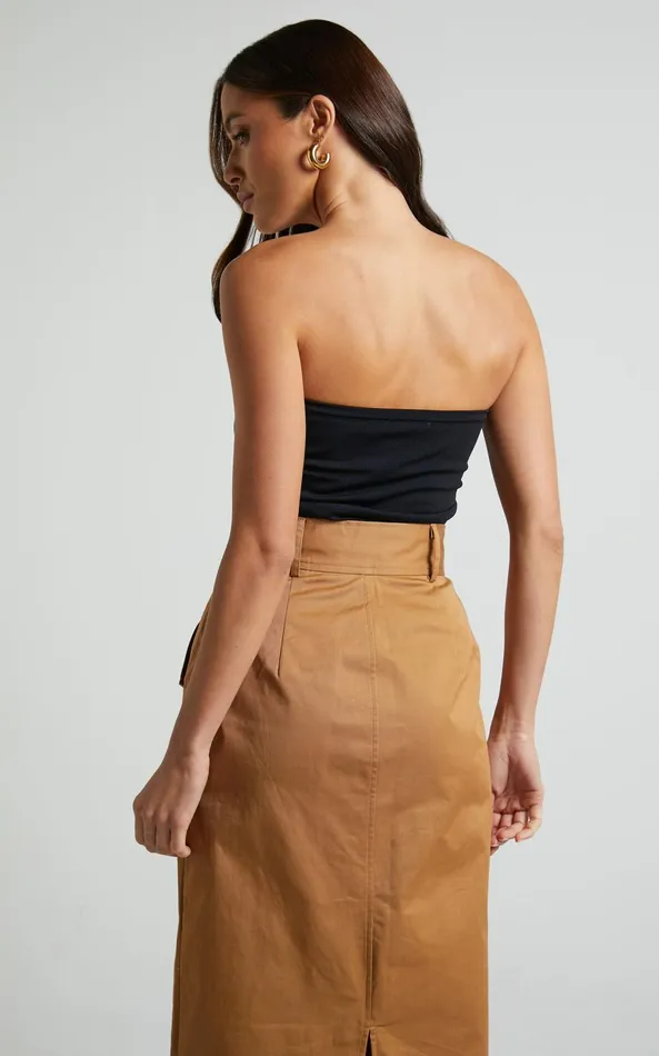 Showpo Ethan Top 8211 Strapless Knit Top In Black Women Basics