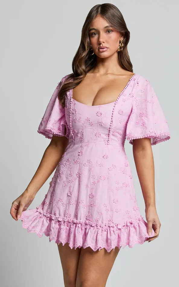 Showpo Fancy A Spritz Mini Dress In Lilac Women Curve Clothes
