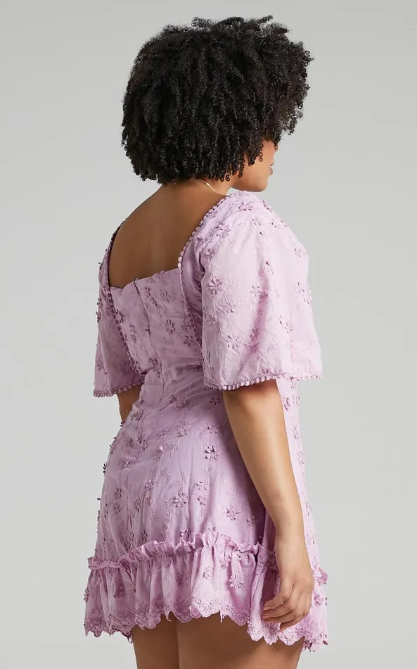 Showpo Fancy A Spritz Mini Dress In Lilac Women Curve Clothes
