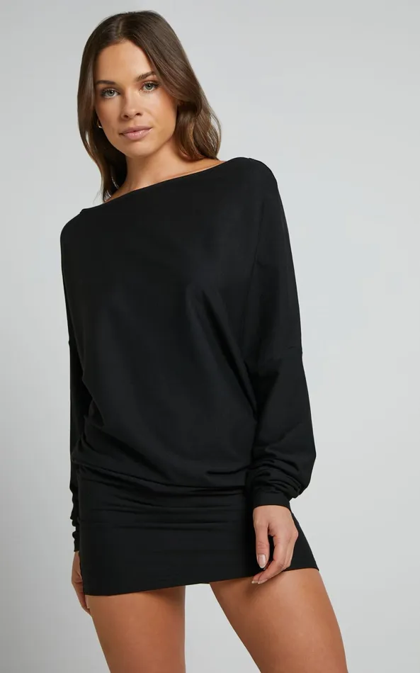 Showpo Fermina Mini Dress 8211 Long Sleeve Bodycon Dress In Black Women Basics Showpo Fermina Mini Dress 8211 Long Sleeve Bodycon Dress In Black Women Basics