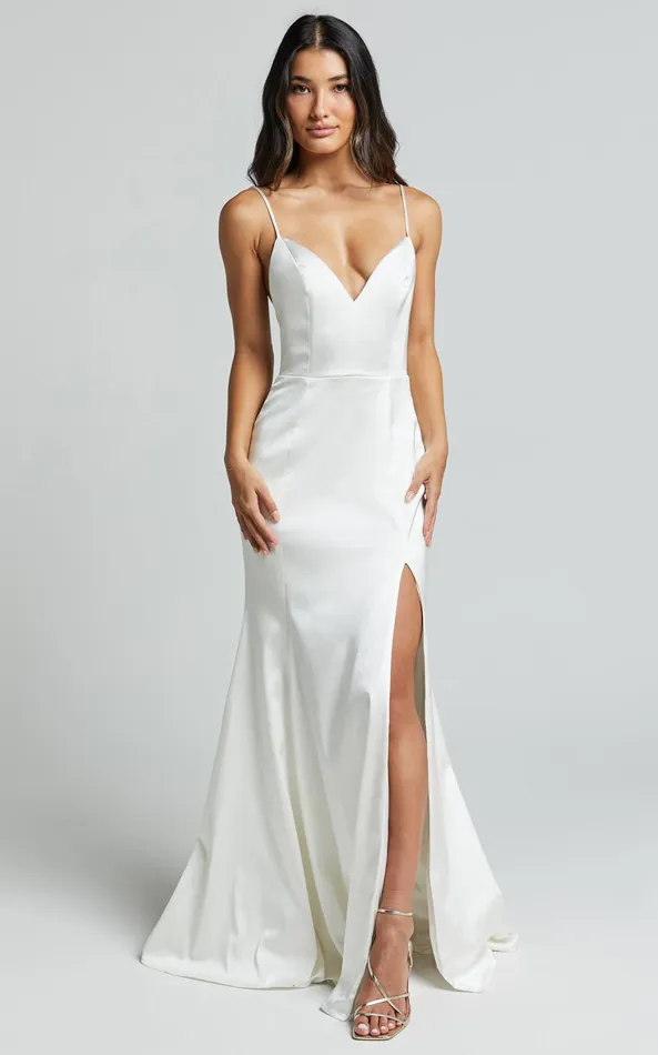 Showpo Francia Maxi Dress 8211 Sweetheart Thigh Split Dress In White Women Dresses Showpo Francia Maxi Dress 8211 Sweetheart Thigh Split Dress In White Women Dresses