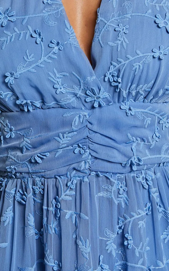 Showpo Frankie Mini Dress 8211 Halter Neck Tiered Dress In Cornflower Blue Women Dresses