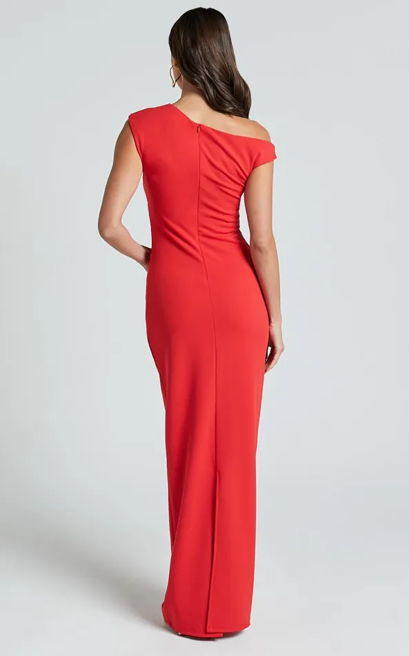 Showpo Genie Maxi Dress 8211 Off The Shoulder Dress In Red Women Dresses