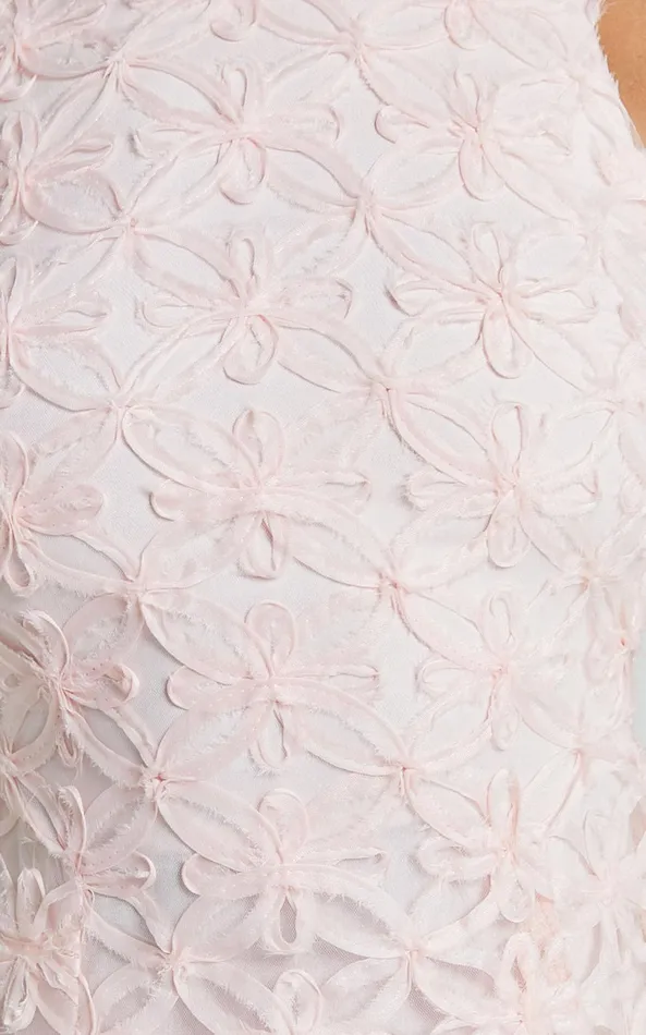 Showpo Georgina Midi Dress 8211 Crew Neck Sleeveless A Line Dress In Blush Pink Women Dresses