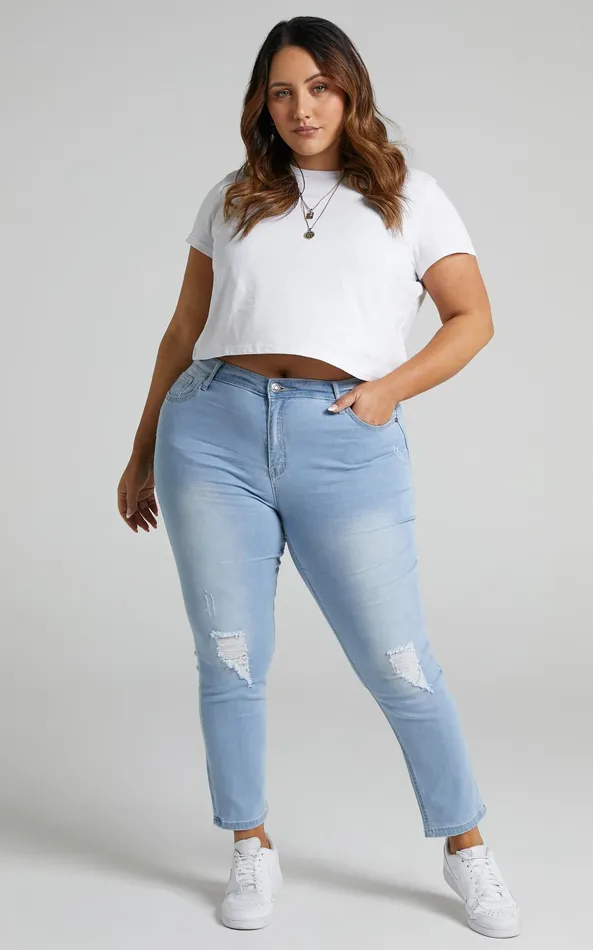 Showpo Getting What I Want Crop Top In White Women Curve Clothes