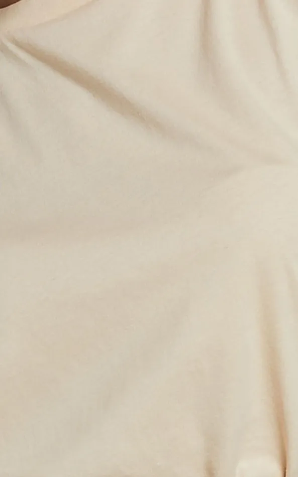 Showpo Gia Tee 8211 High Neck Tshirt In Nude Women Tops