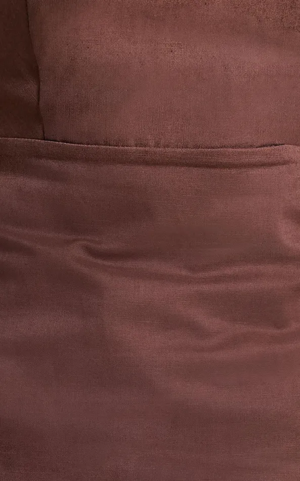 Showpo Gwyneth Midi Dress 8211 Wide Strap Neck Wavy Hem Slip Dress In Chocolate Women Dresses