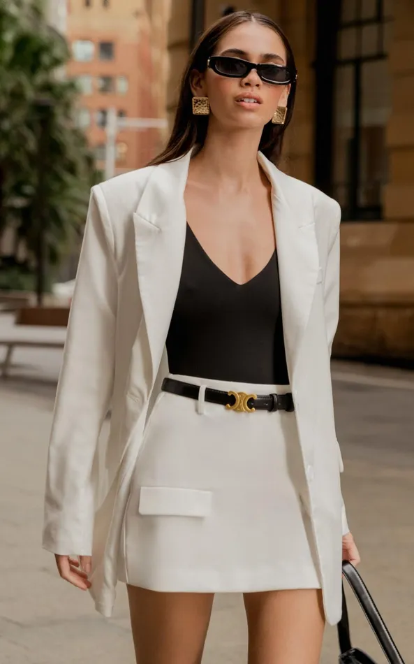 Showpo Haidy Blazer 8211 Single Breasted Boyfriend Blazer In White Women Blazers Showpo Haidy Blazer 8211 Single Breasted Boyfriend Blazer In White Women Blazers