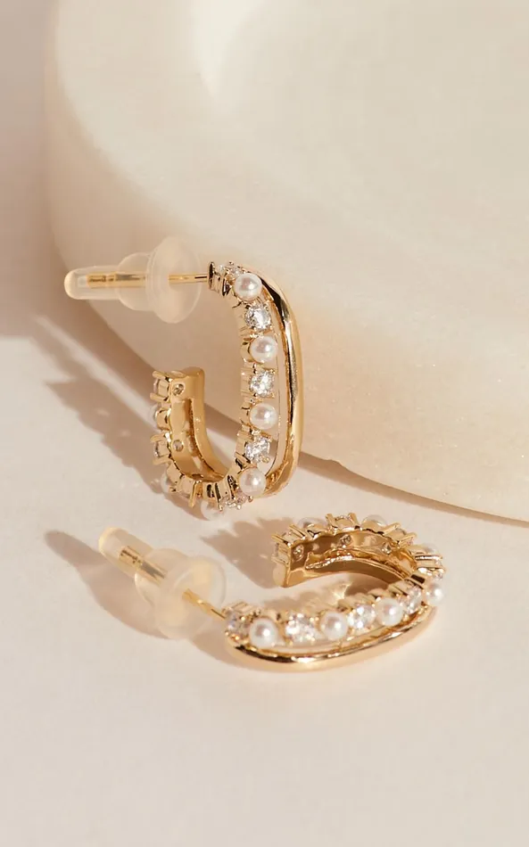 Showpo Haisley Hoop Earrings In Gold Women Earrings
