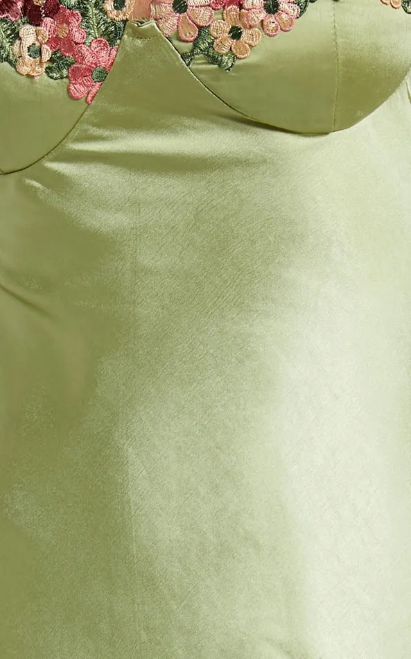 Showpo Harmony Midi Dress 8211 Floral Detail Cup Bust Satin Dress In Citrus Women Dresses Showpo Harmony Midi Dress 8211 Floral Detail Cup Bust Satin Dress In Citrus Women Dresses