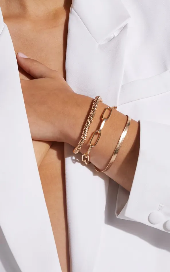 Showpo Hendrix Multipack Bracelet Set In Gold Women Bracelets