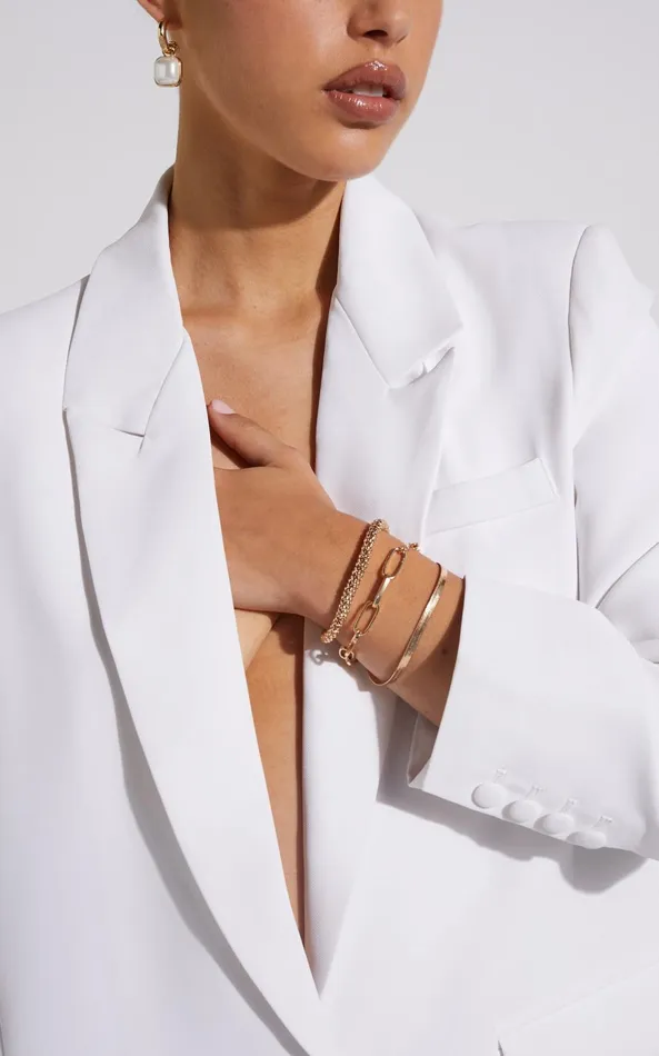 Showpo Hendrix Multipack Bracelet Set In Gold Women Bracelets