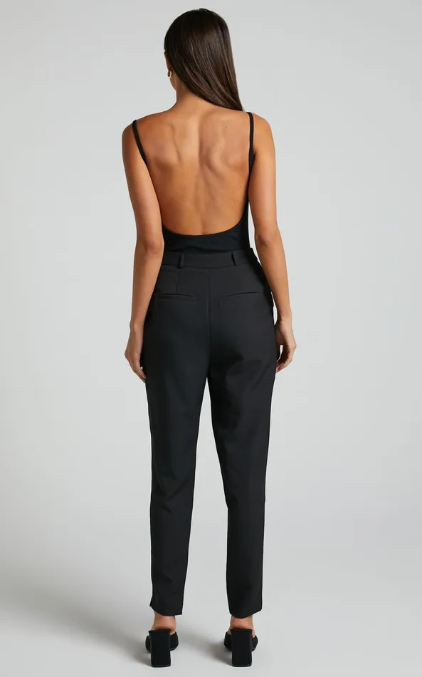 Showpo Hermie Pants 8211 High Waisted Cropped Tailored Pants In Black Women Pants Showpo Hermie Pants 8211 High Waisted Cropped Tailored Pants In Black Women Pants