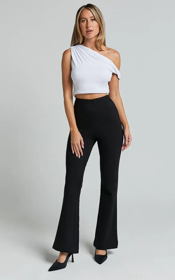 Showpo Hermina Pants 8211 High Waisted Ponte Flare Pants In Black Women Curve Clothes Showpo Hermina Pants 8211 High Waisted Ponte Flare Pants In Black Women Curve Clothes