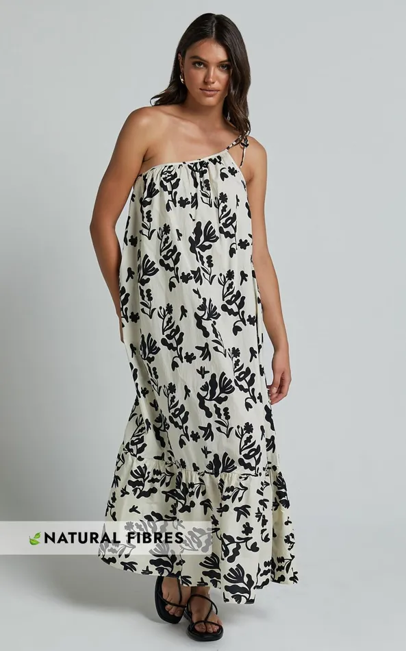 Showpo Illyana Midi Dress 8211 Asymmetric One Shoulder Frill Hem Dress In White And Black Print Women Dresses Showpo Illyana Midi Dress 8211 Asymmetric One Shoulder Frill Hem Dress In White And Black Print Women Dresses
