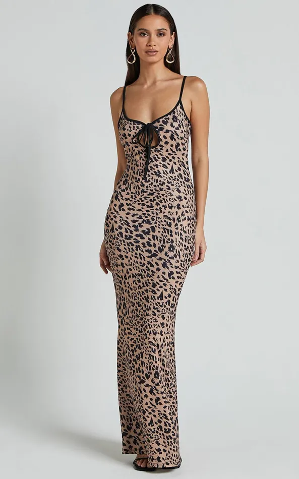 Showpo Isabel Midi Dress 8211 Slip Dress With Key Hole Detail In Leopard Women Dresses Showpo Isabel Midi Dress 8211 Slip Dress With Key Hole Detail In Leopard Women Dresses