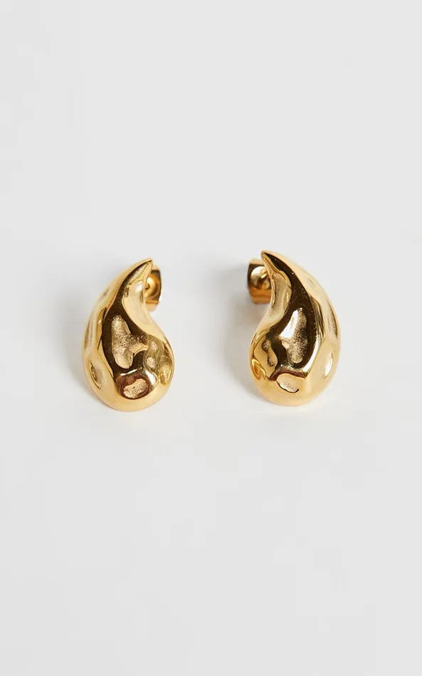 Showpo Isabelle Earrings 8211 Chunky Teardrop Stud Earrings In Gold Women Earrings Showpo Isabelle Earrings 8211 Chunky Teardrop Stud Earrings In Gold Women Earrings