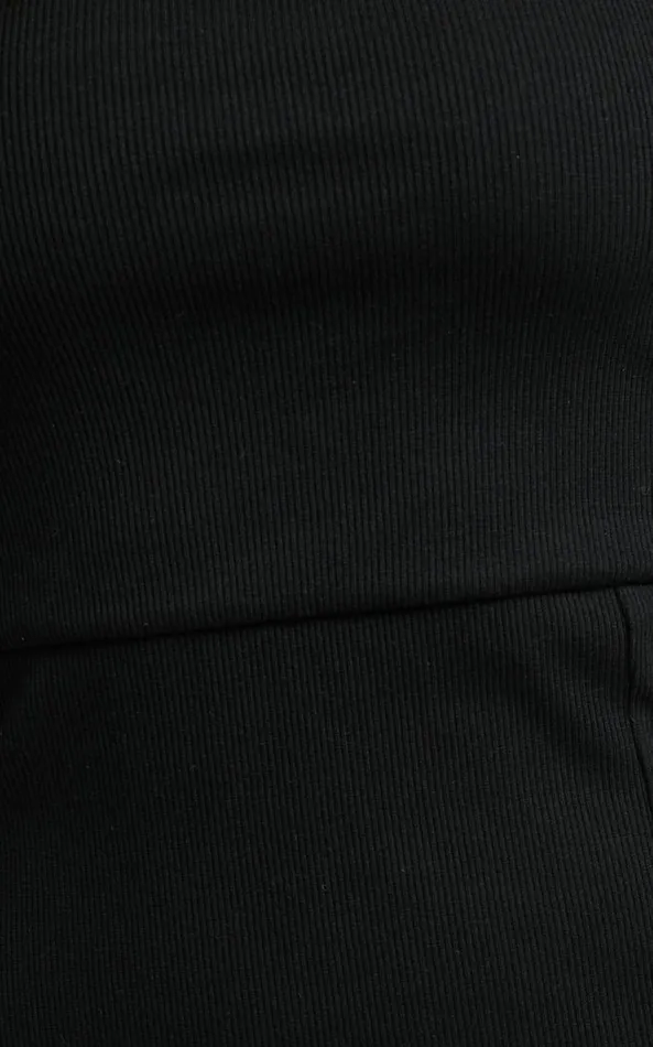 Showpo Island Babe Split Mini Dress In Black Women Curve Clothes