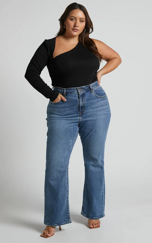 Showpo Itali Top 8211 Asymmetrical One Shoulder Sleeve Top In Black Women Tops Showpo Itali Top 8211 Asymmetrical One Shoulder Sleeve Top In Black Women Tops