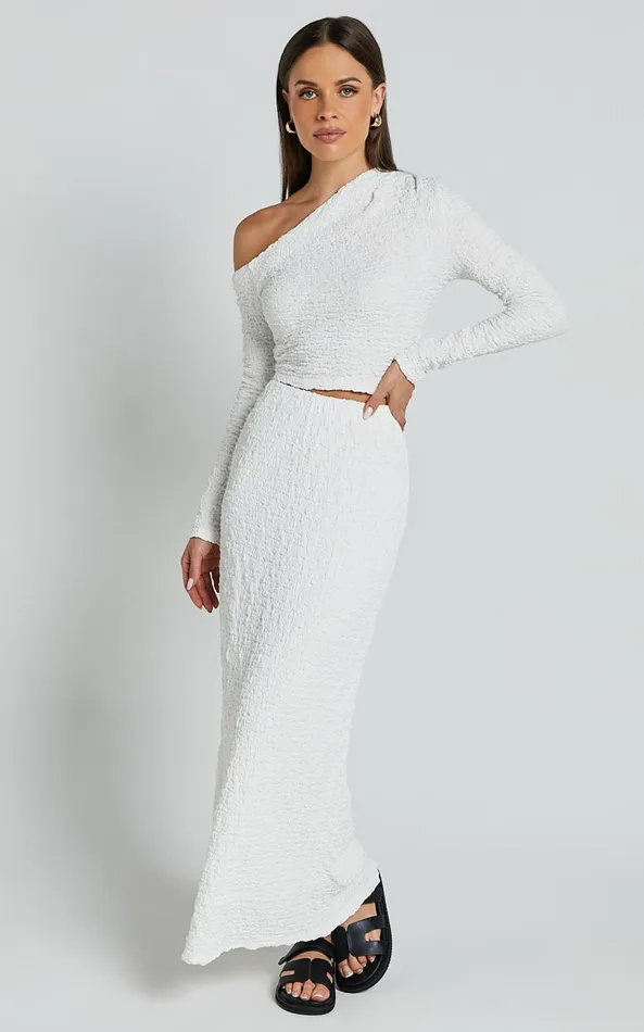 Showpo Jackie Midi Skirt 8211 High Elasticated Waist Skirt In White Women Skirts
