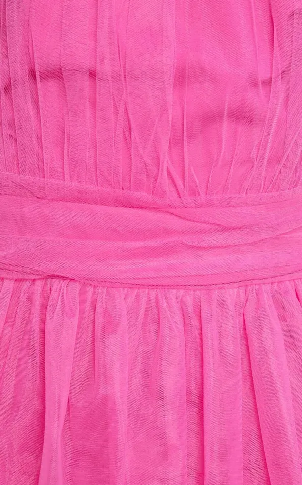 Showpo Jaden Mini Dress 8211 Halter Neck Fit and Flare Dress In Pink Women Dresses