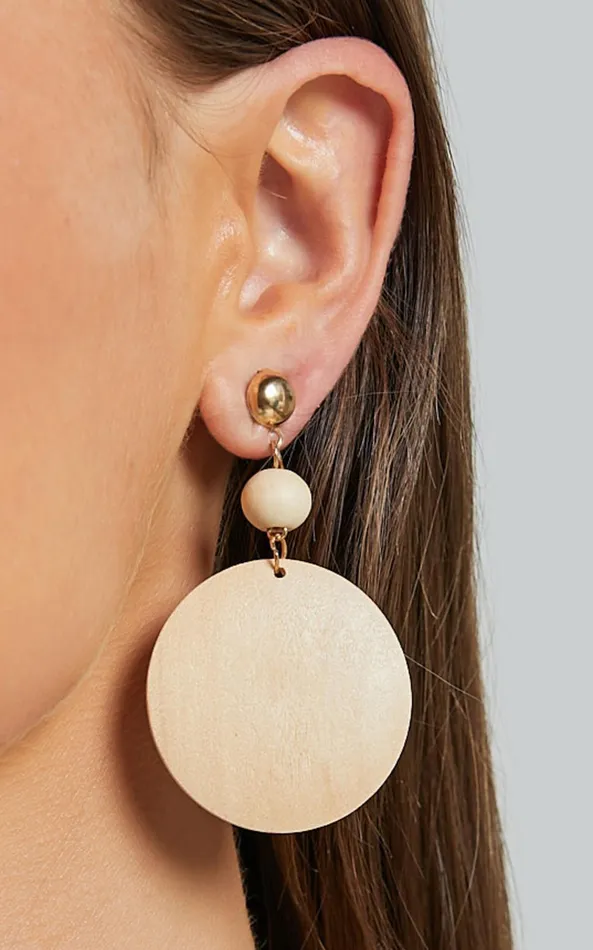 Showpo Jamie Earrings 8211 Oversized Drop Earrings In Natural Women Earrings