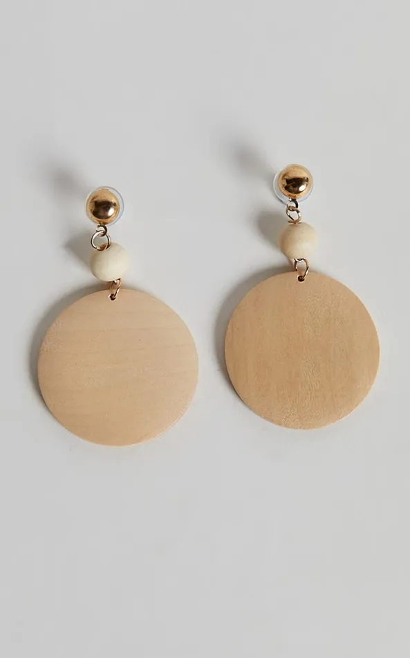 Showpo Jamie Earrings 8211 Oversized Drop Earrings In Natural Women Earrings
