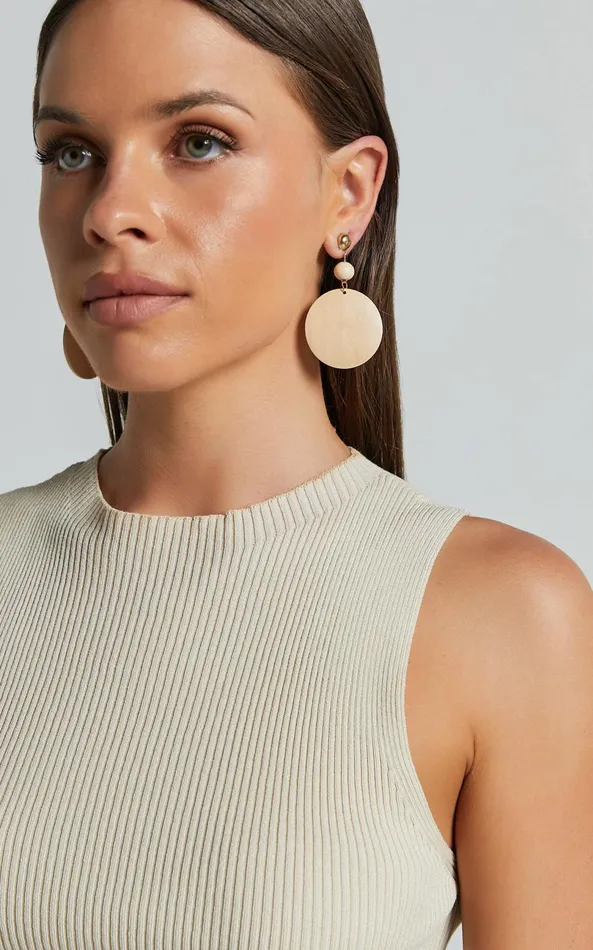 Showpo Jamie Earrings 8211 Oversized Drop Earrings In Natural Women Earrings