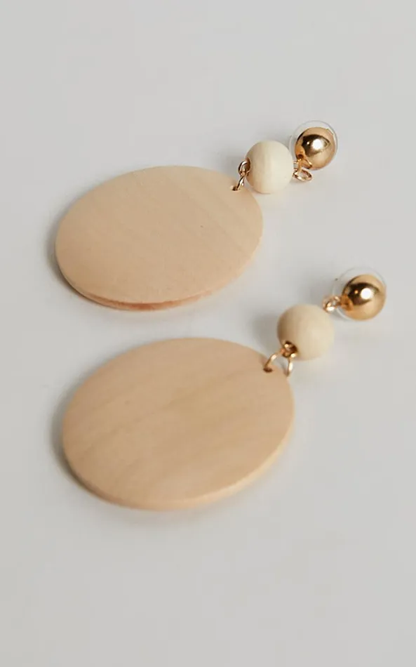Showpo Jamie Earrings 8211 Oversized Drop Earrings In Natural Women Earrings